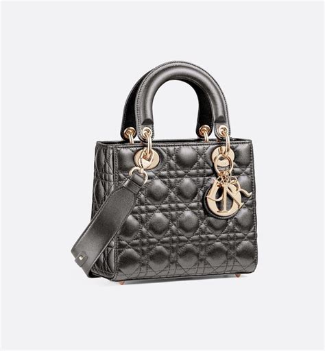 lady dior metallic gunmetal